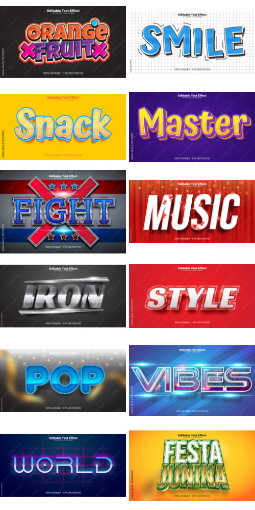 Editable Text Effect In Modern Trend Style 7 500xAI Editable Text Effect In Modern Trend Style 7 500xAI