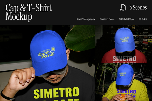 Cap & T-Shirt Mockup