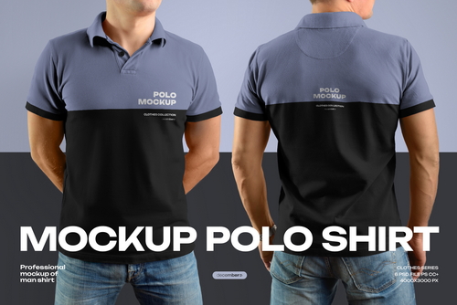 6 Mockups Polo Shirt