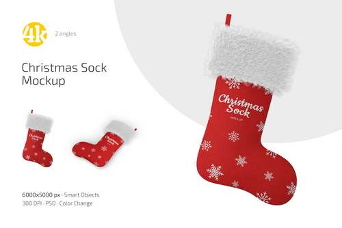 Christmas Sock Mockup Set