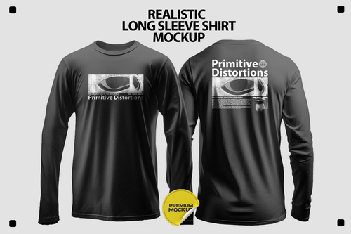Realistic Long Sleeve Shirt Mockup