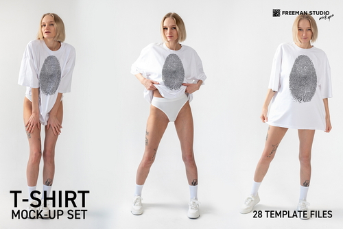 Oversized T-Shirt Mock-Up Set