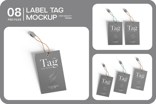 Hanging Tag Mockup Set
