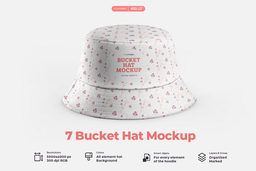 7 Bucket Hat Mockups