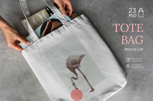 Canvas Tote Bag Mock-Up Lifestyle