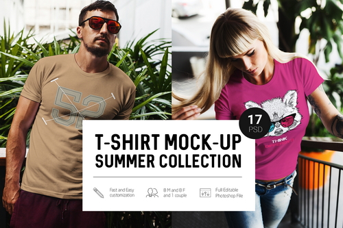 T-Shirt Mock-Up Summer Collection