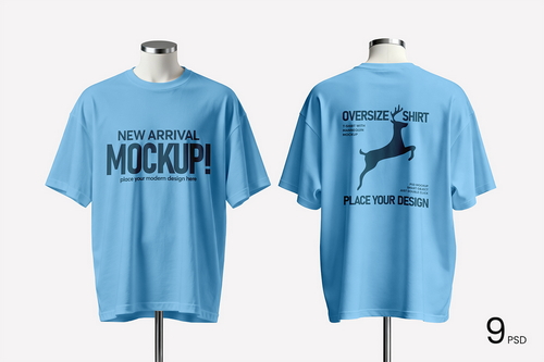 Oversized T-Shirt Mockup Set