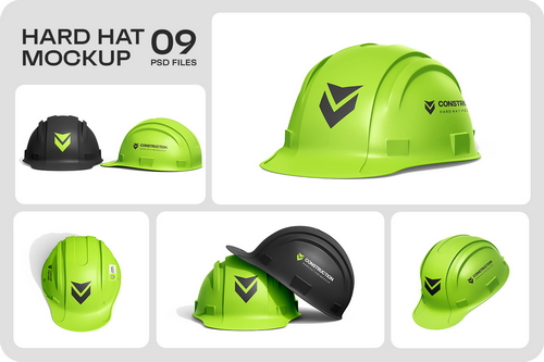 Construction Safety Helmet Mockup