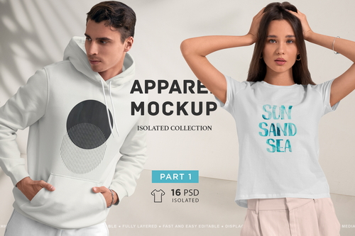Isolated Apparel MockUps Collection Part 1