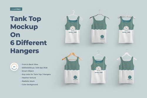 2 Mockups Tank Top With 6 Different Hangers