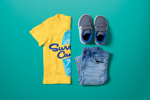 Boys Crew Neck T-shirt Mock-up