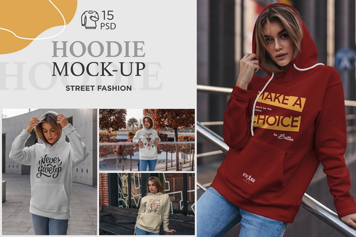 Hoodie Mock-Up Street Fashion
