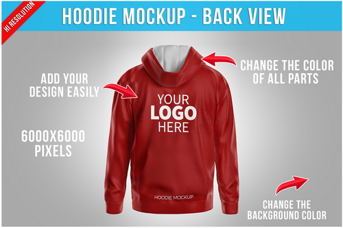 Hoodie Mockup - Back View