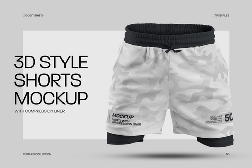 Shorts Compression Liner Mockups