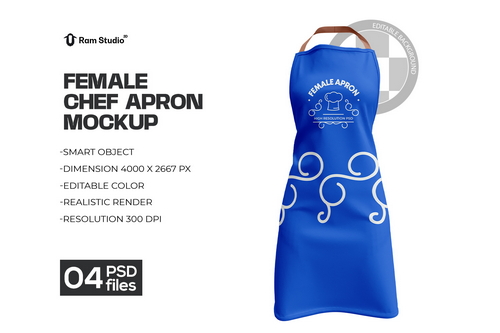 Restaurant Apron Mockup For Chef