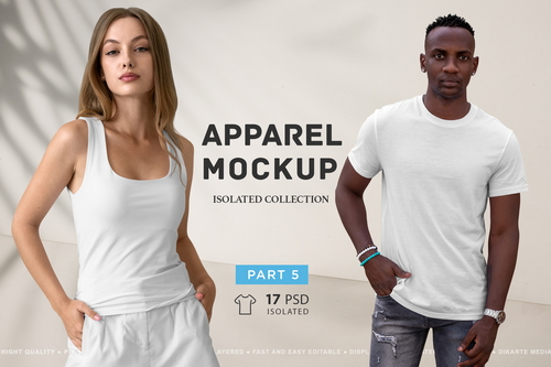Isolated Apparel MockUps Collection Part 5