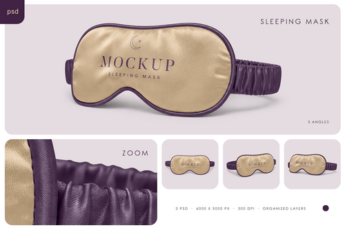 Sleeping Mask Mockup Set