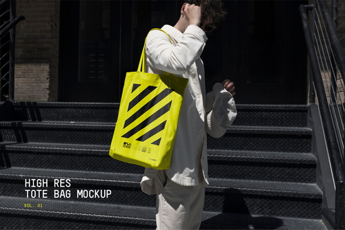 High Res Tote Bag Mockup
