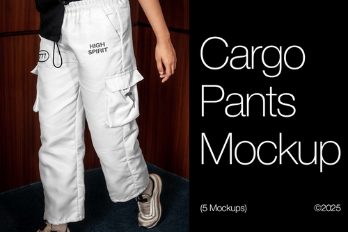 Cargo Pants Mockup (With Model)
