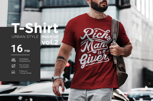 T-Shirt Mock-Up Urban Style vol.2