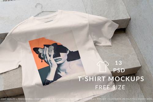T-Shirt Mockups Free Size