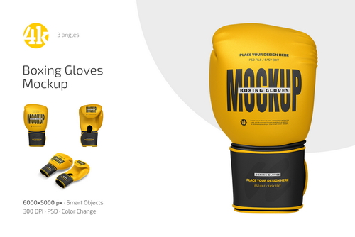 Boxing Gloves Mockup Set