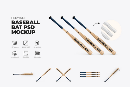 Baseball Bat Mockup