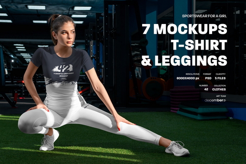 Sport T-Shirt and Leggings Mockups