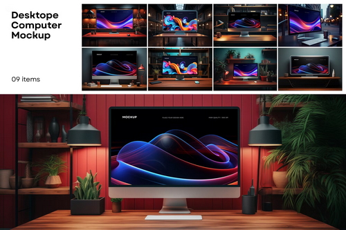 Desktop Computer Screen Mockup