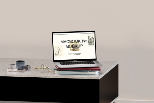 MacBook Pro Desktop Scene Mockup Set