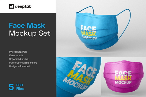 Face Mask Mockup Set | Respirator