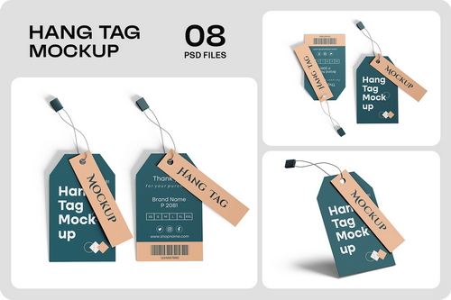Clothing Hang Tag Mockup