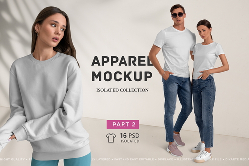 Isolated Apparel MockUps Collection Part 2