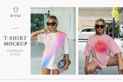 T-Shirt Mockups Oversize Urban Style