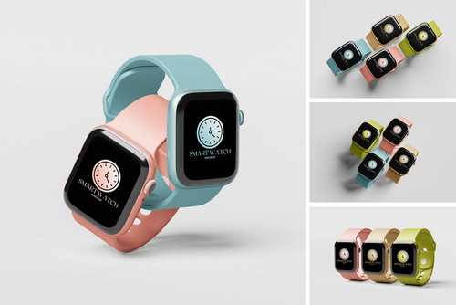 Digital Smartwatch Screen Mockup