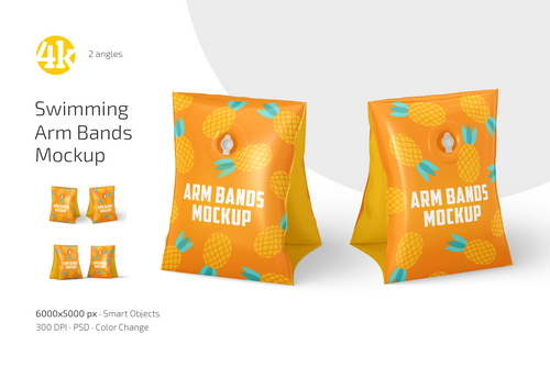 Swimming Arm Bands Mockup Set