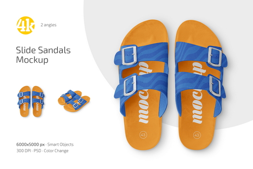 Slide Sandals Mockup Set