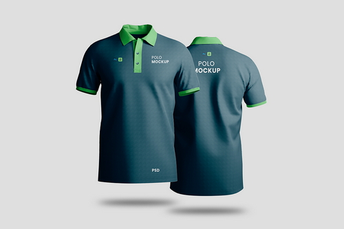 Polo Tshirt Mockup Front & Back