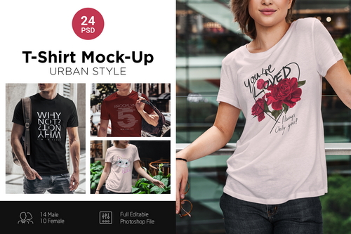 T-Shirt Mock-Up Urban Style