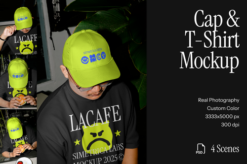 Cap & T-Shirt Mockup