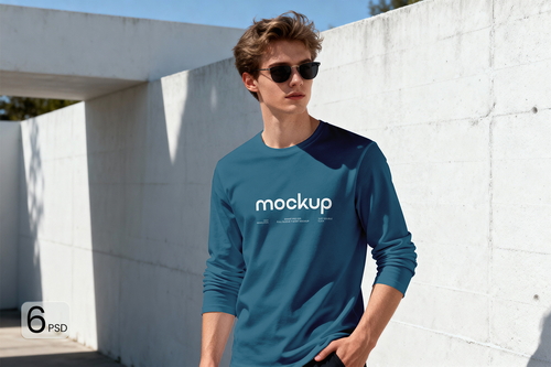 Long Sleeve T-Shirt Mockup