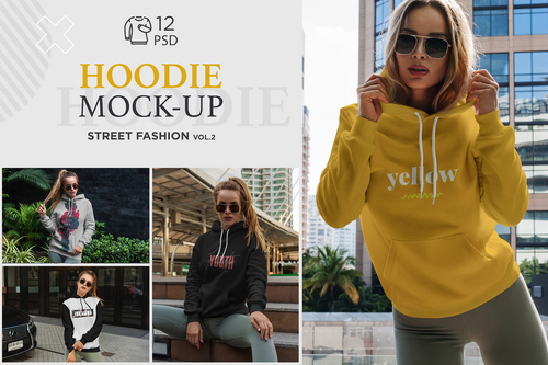 Hoodie Mock-Up Street Fashion vol.2