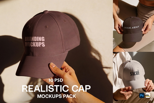 Aesthetic cap mockups