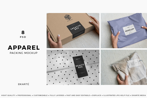 Apparel Packaging Branding Mockups