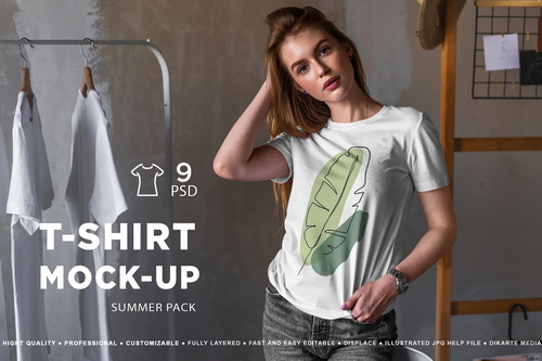 T-Shirt Mock-Up Summer Pack