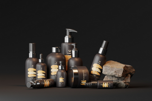 Dark Plastic Cosmetic Mockup Bundle