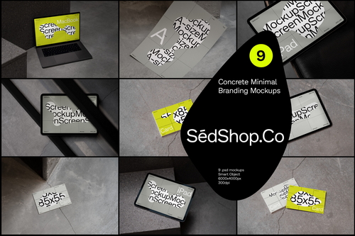 Concrete Minimal Branding Mockups