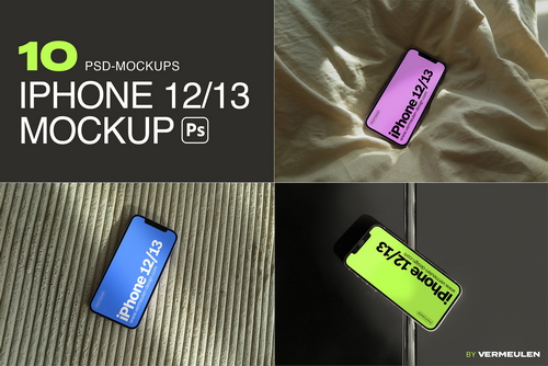 iPhone 12/13 Mockup Bundle / W01