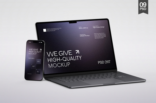Laptop and Smartphone Mockup