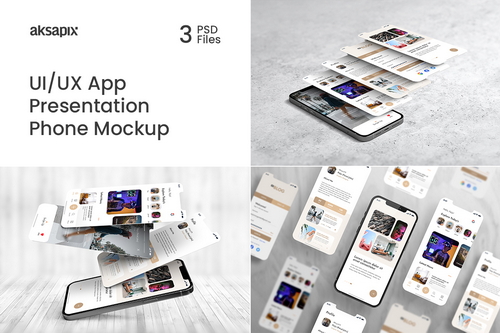 UI - UX App Presentation - Phone Mockup